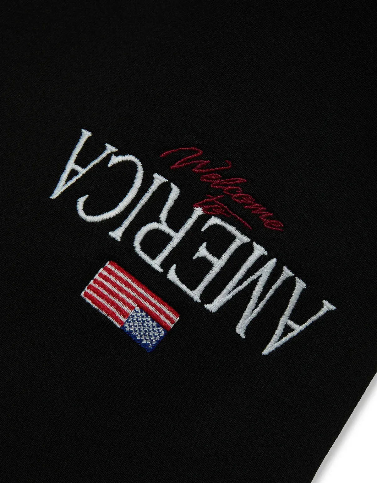 Willy Chavarria Black Welcome To America Sweatpant WCJSY0242 001