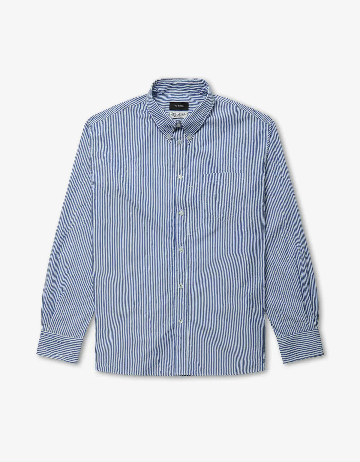 Willy Chavarria Blue Pinstripe Veterano Shirt WCSHT0057 084