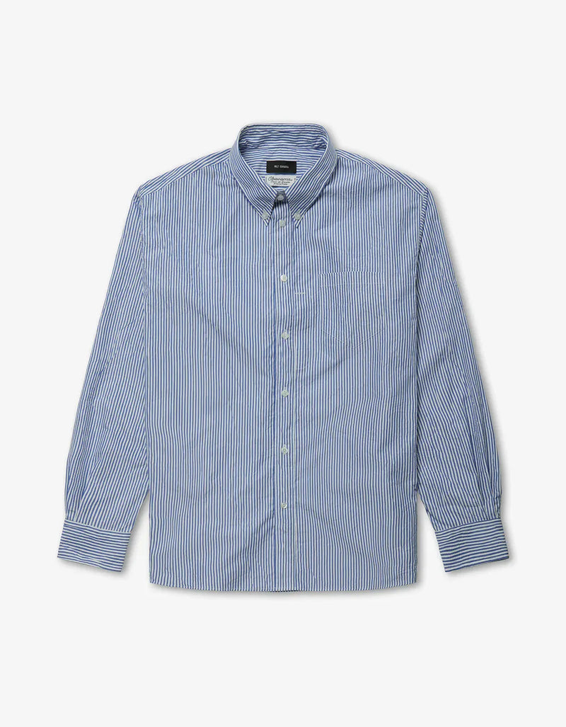 Willy Chavarria Blue Pinstripe Veterano Shirt WCSHT0057 084