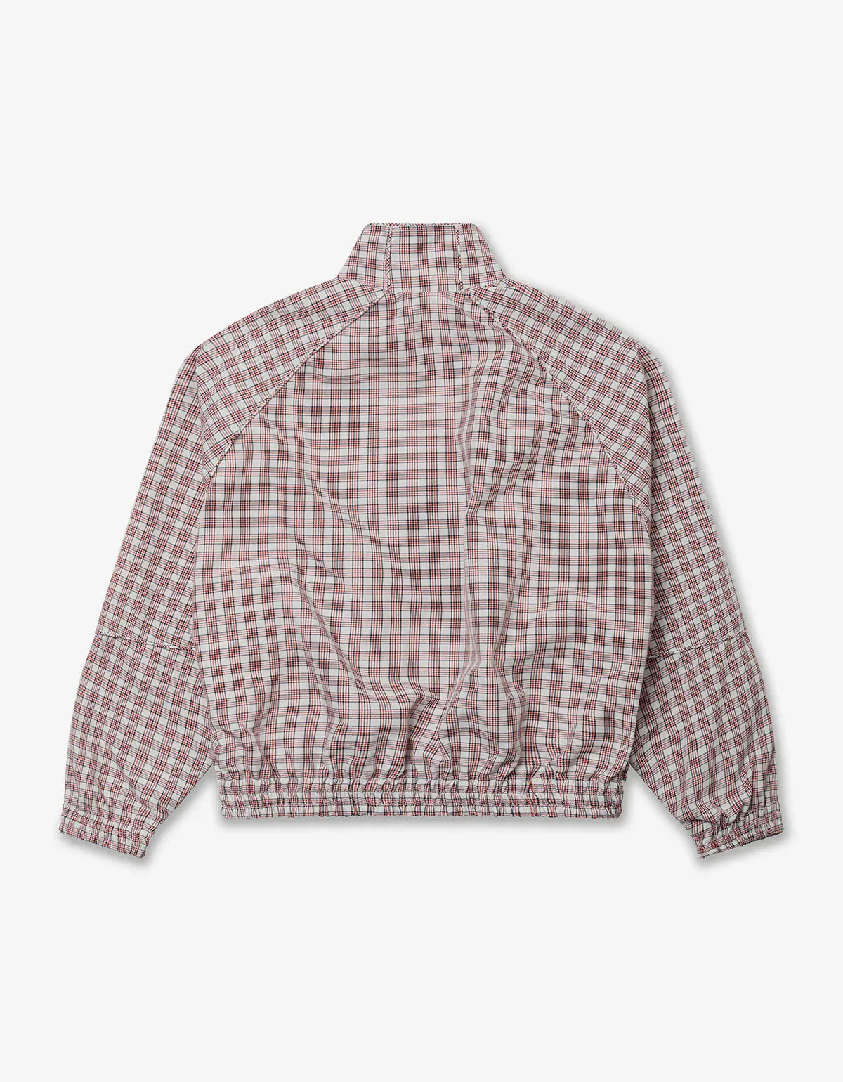 Willy Chavarria Red Picnic Plaid Ruff Rider Track Jacket WCJKT0066 080