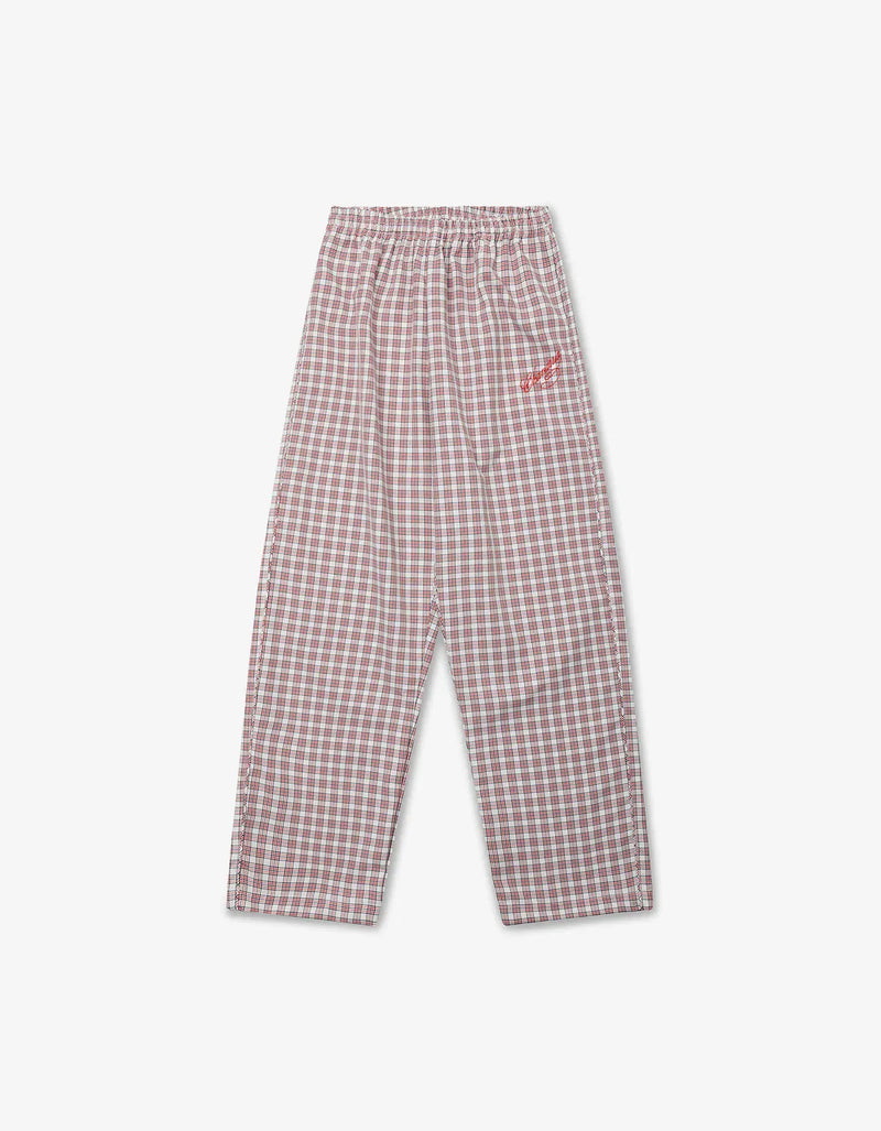 Willy Chavarria Red Picnic Plaid Ruff Rider Track Pant WCBTM0081 080