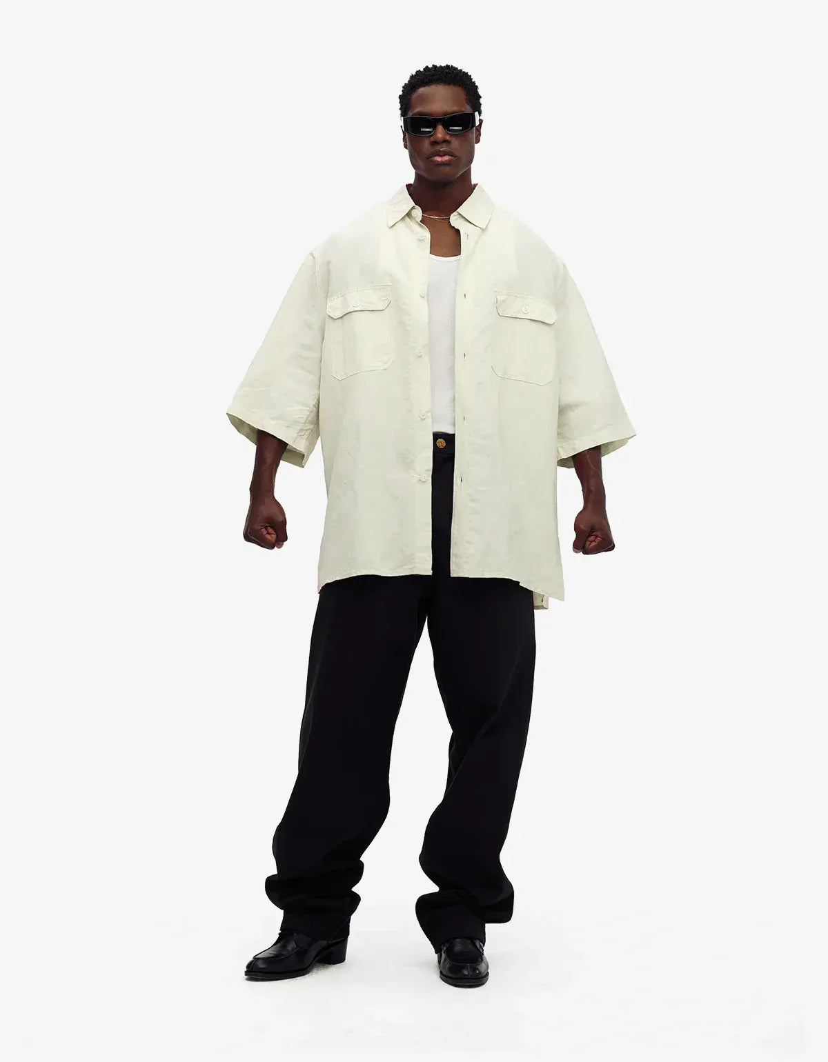 Willy Chavarria White SS Corcoran Shirt WCSHT0054 065