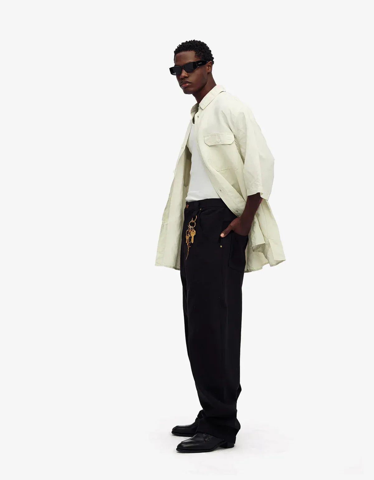 Willy Chavarria White SS Corcoran Shirt WCSHT0054 065