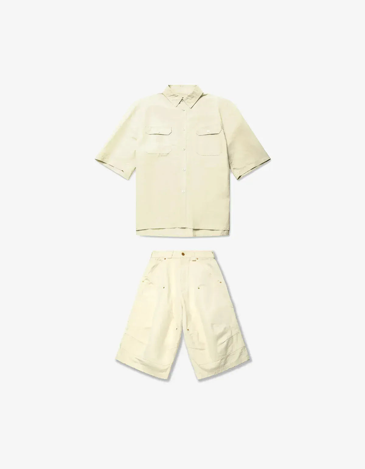 Willy Chavarria White SS Corcoran Shirt & Stockton Double Knee Short