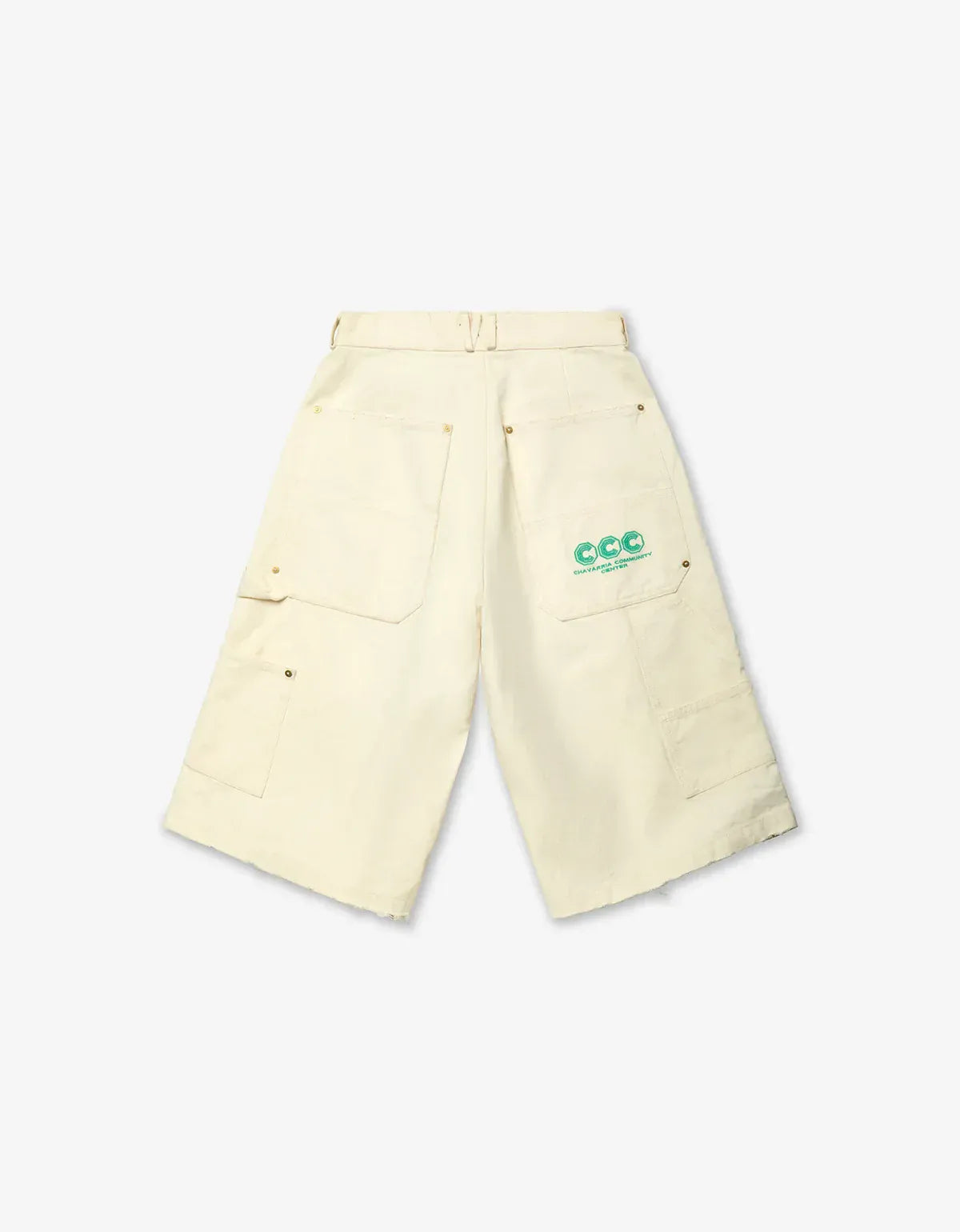 Willy Chavarria White Stockton Double Knee Short WCBTM0080 065