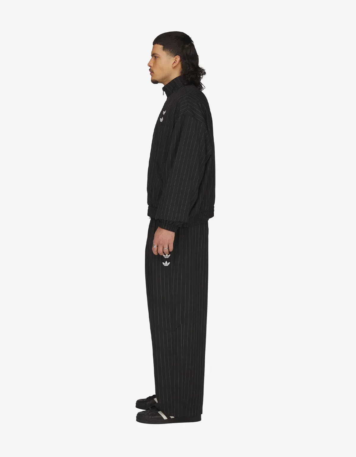 Willy Chavarria x Adidas Black Pinstripe Track Jacket KR8696