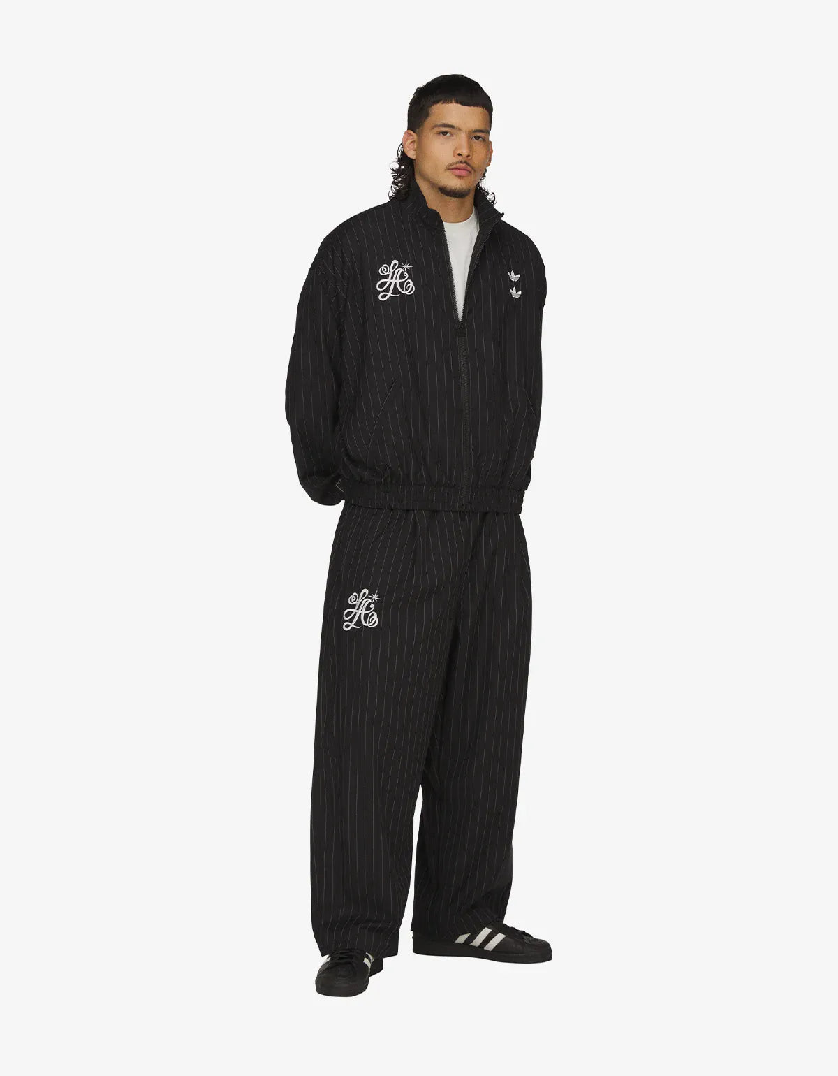 Willy Chavarria x Adidas Black Pinstripe Track Jacket KR8696