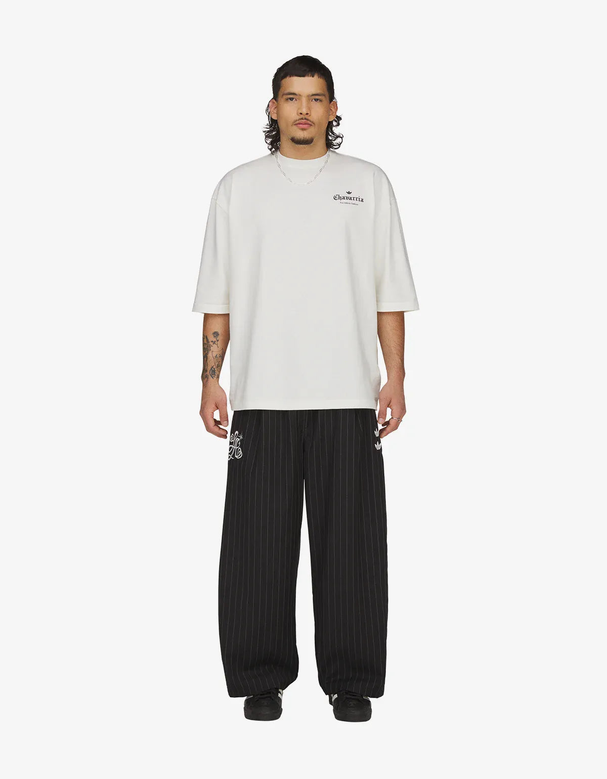 Willy Chavarria x Adidas Black Pinstripe Track Pant KR8688