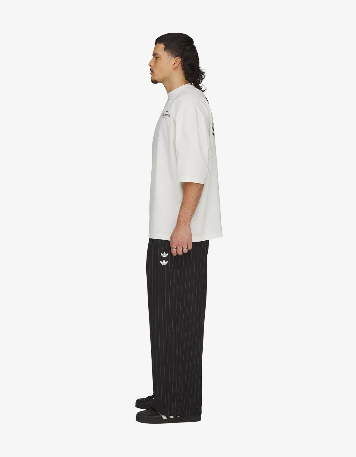 Willy Chavarria x Adidas Black Pinstripe Track Pant KR8688