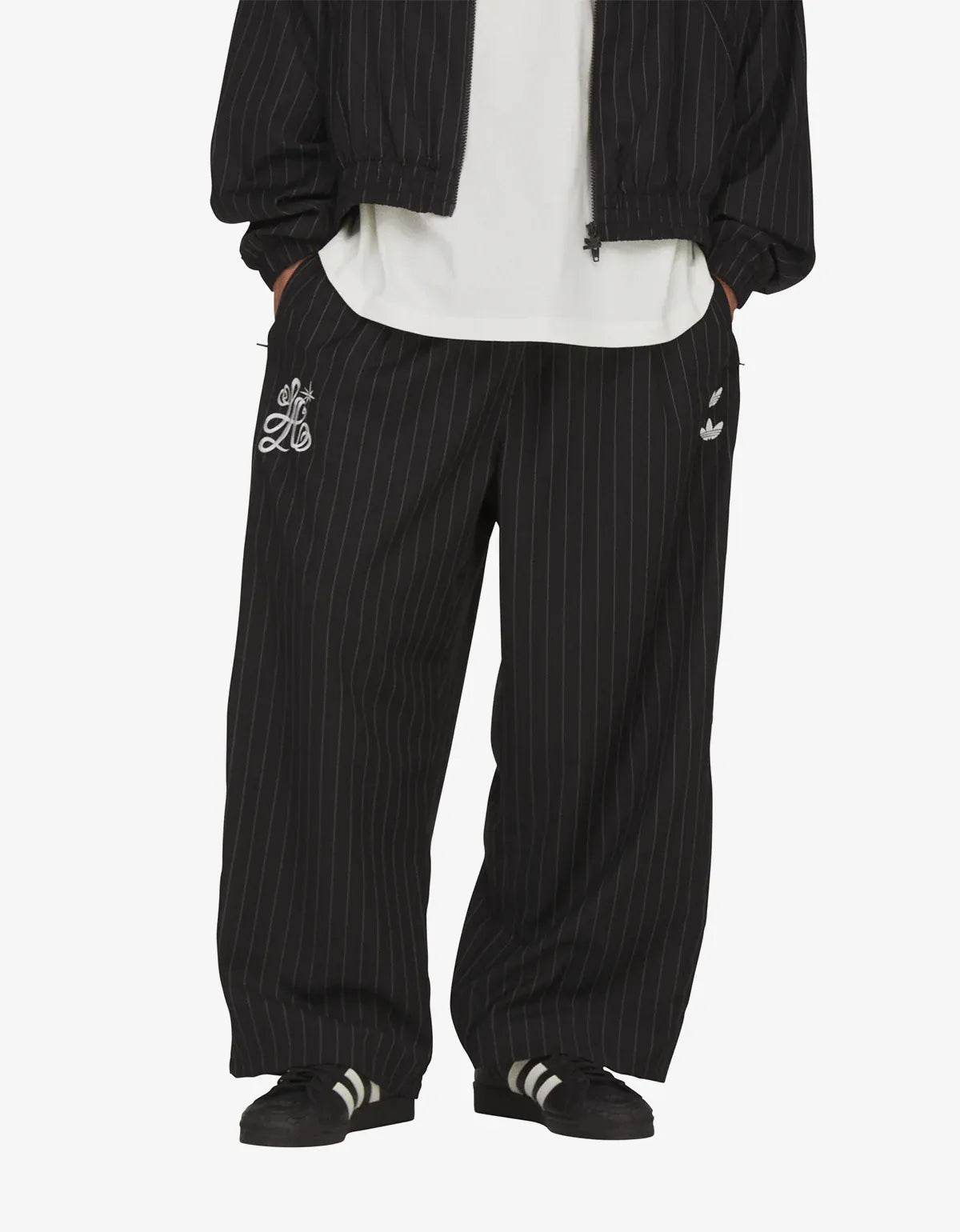 Willy Chavarria x Adidas Black Pinstripe Track Pant KR8688
