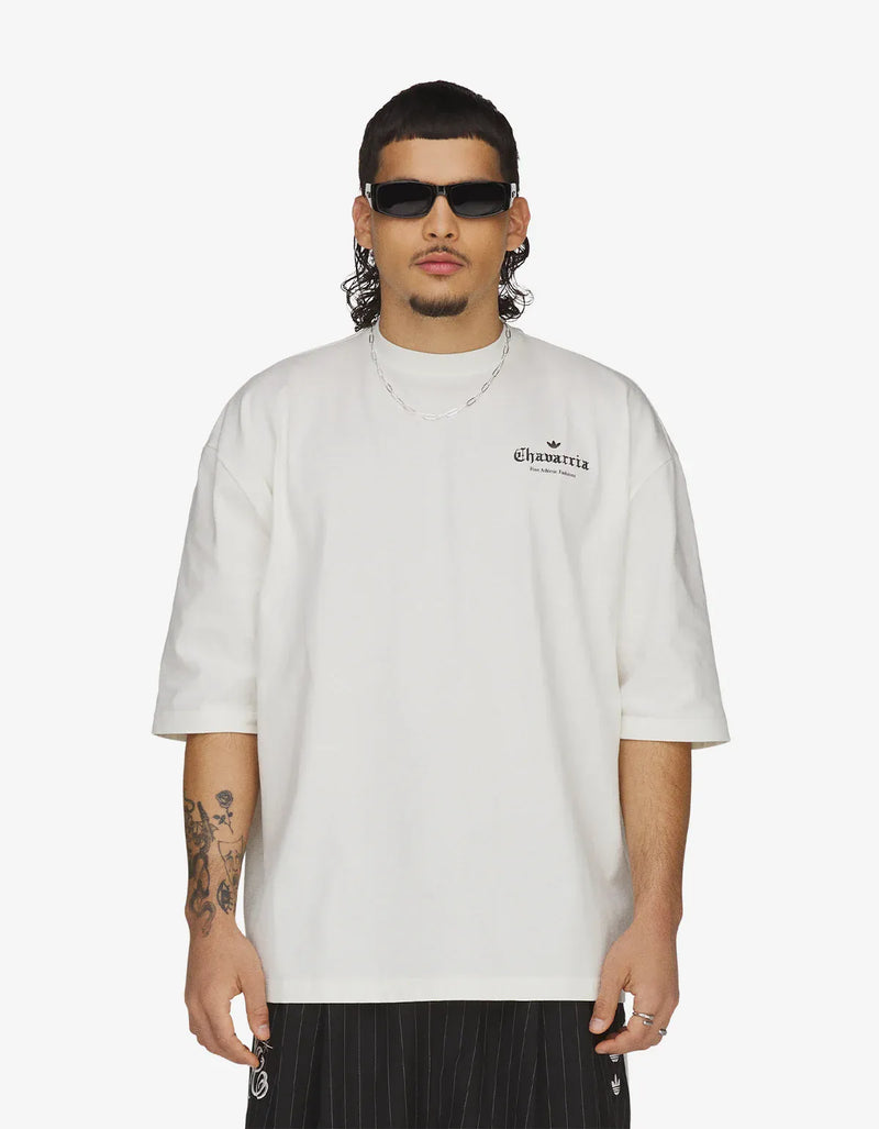 Willy Chavarria x Adidas White Logo T-Shirt – mens designer