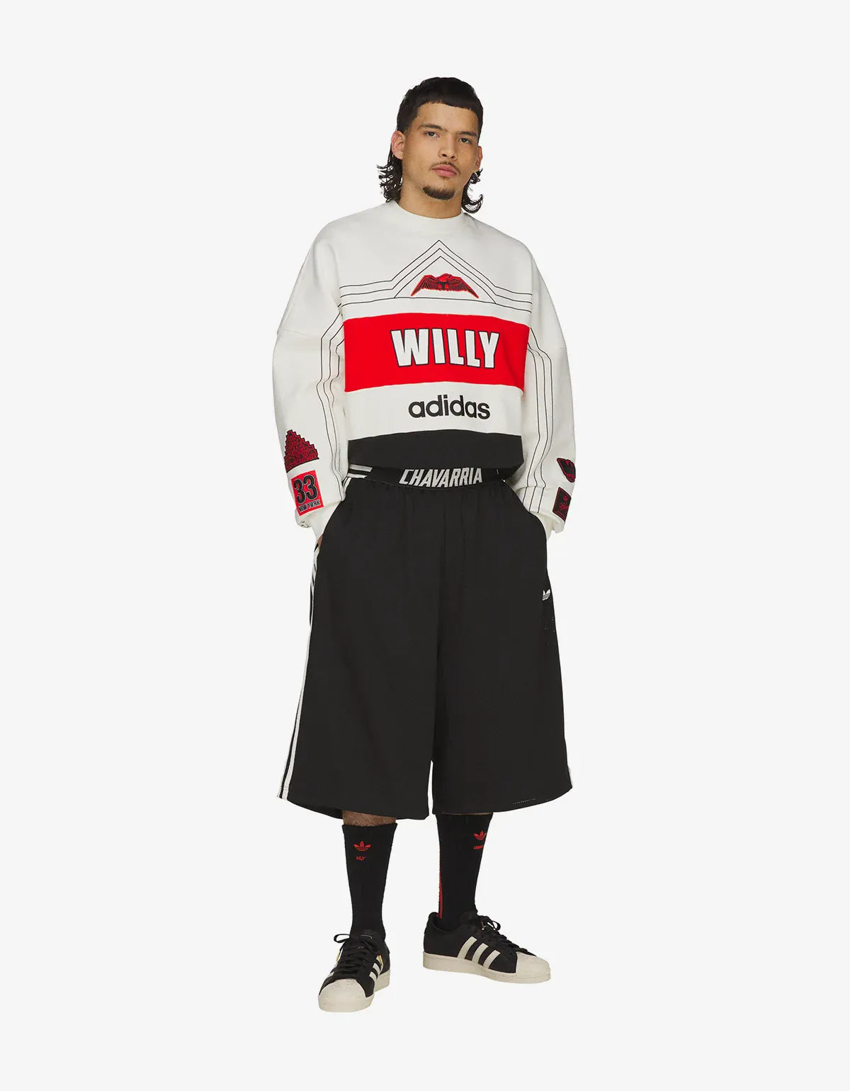 Willy Chavarria x Adidas White NY Sweatshirt KS6444