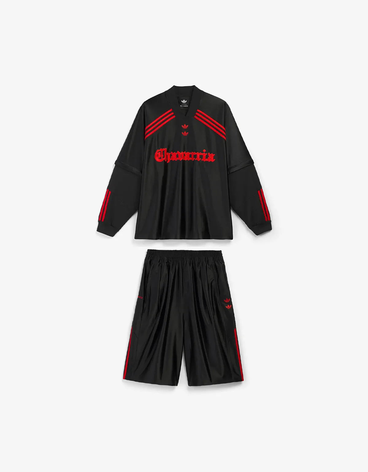 Willy Chavarria x Adidas Black Chavarria Dazzle Jersey & Shorts