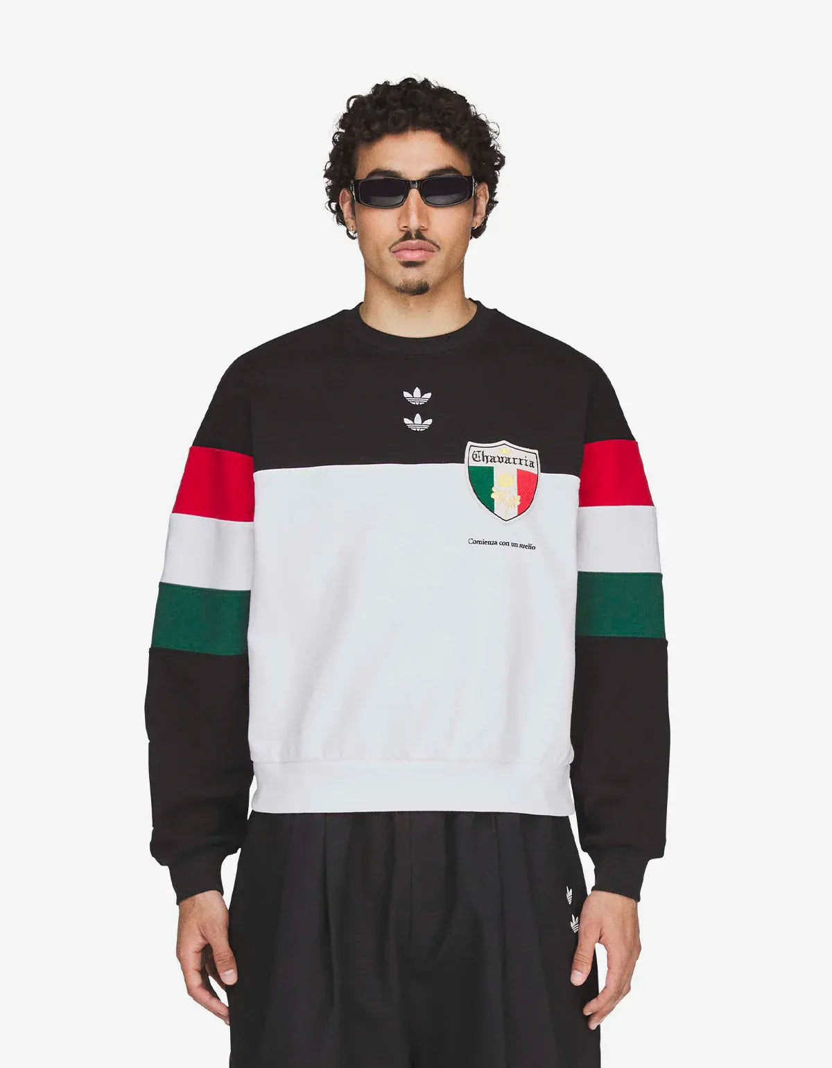 Willy Chavarria x Adidas Black Fleece Crewneck Sweatshirt KV1976