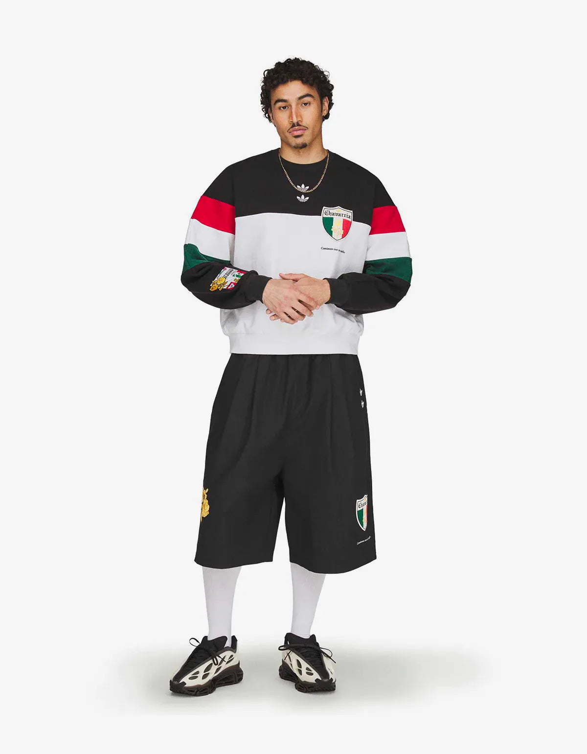 Willy Chavarria x Adidas Black Fleece Crewneck Sweatshirt KV1976