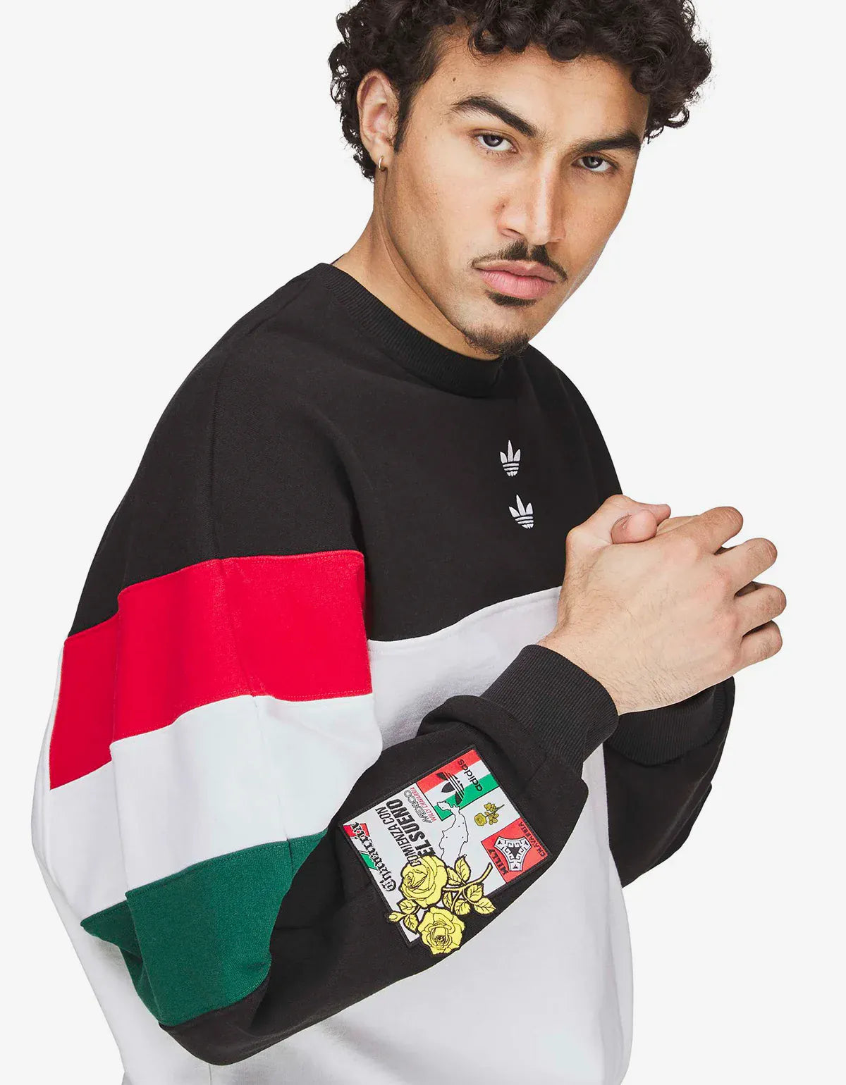 Willy Chavarria x Adidas Black Fleece Crewneck Sweatshirt KV1976