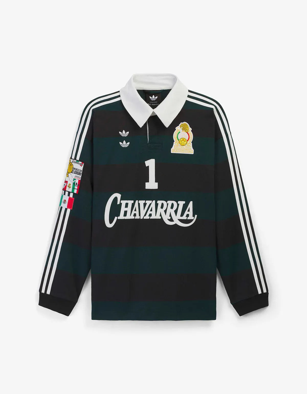 Willy Chavarria x Adidas Black LS Rugby Shirt KV1977