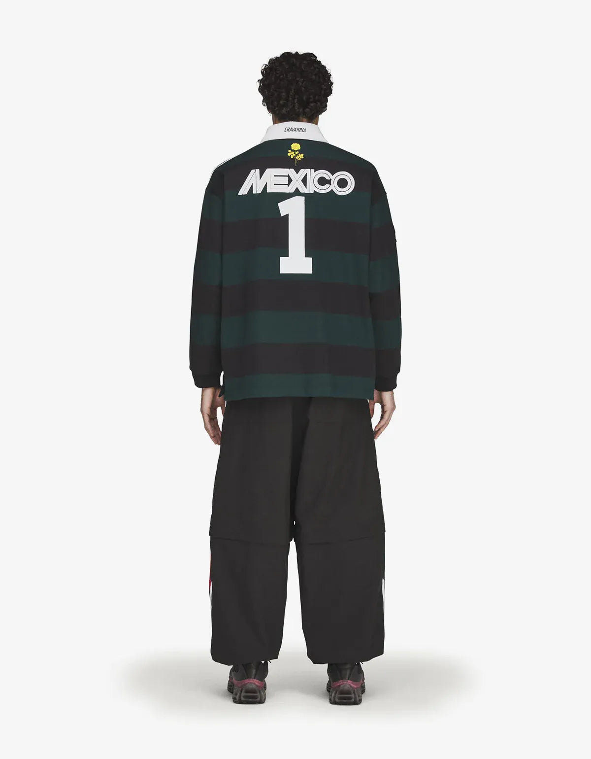 Willy Chavarria x Adidas Black LS Rugby Shirt KV1977