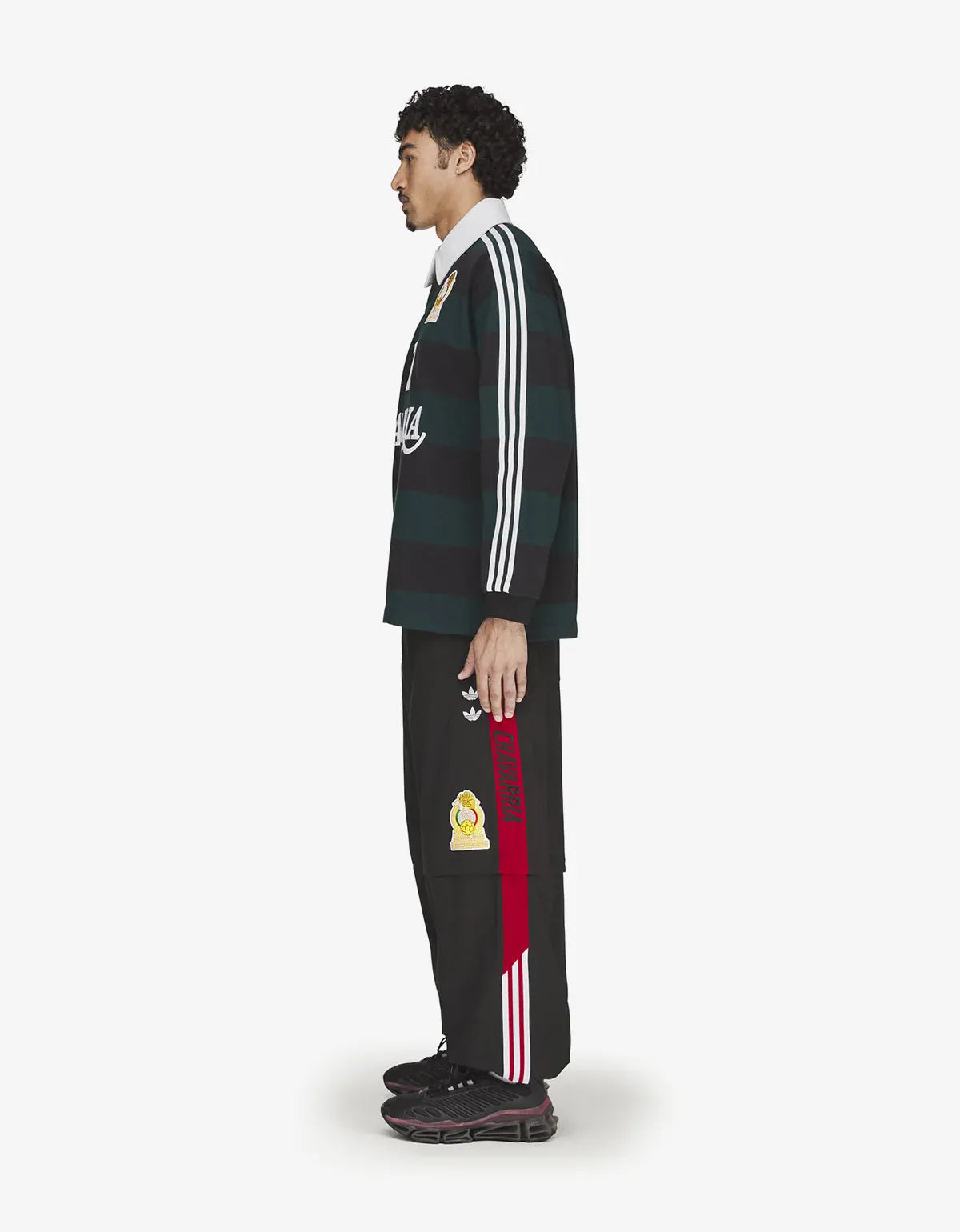 Willy Chavarria x Adidas Black LS Rugby Shirt KV1977