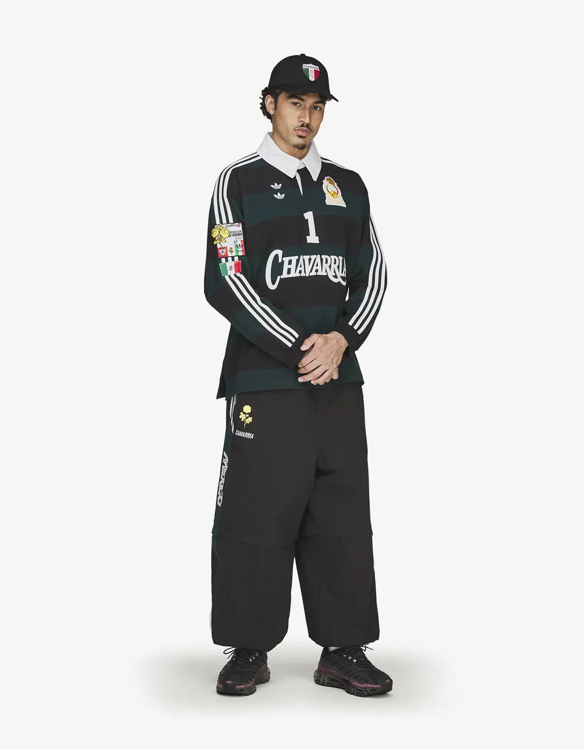 Willy Chavarria x Adidas Black LS Rugby Shirt KV1977