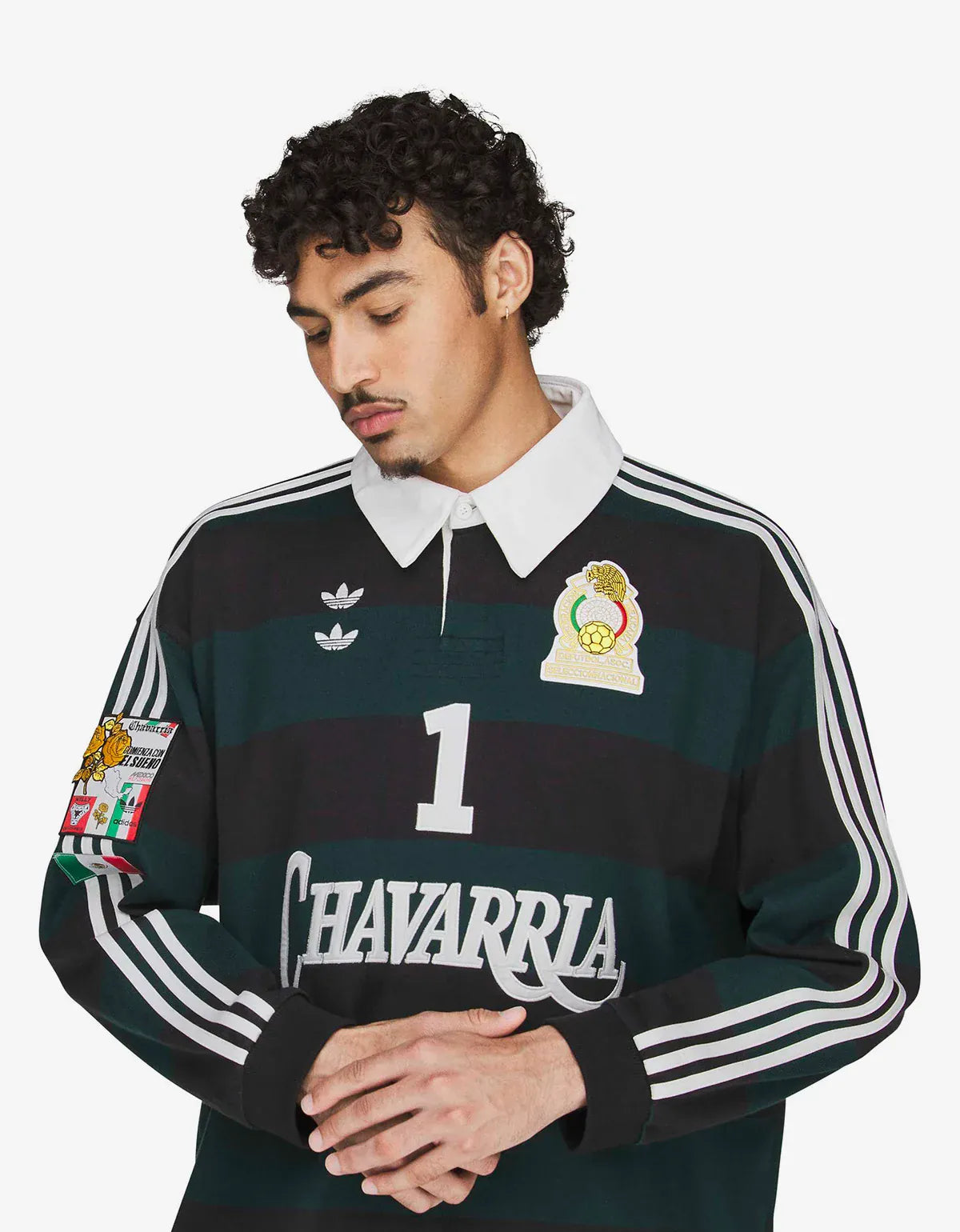 Willy Chavarria x Adidas Black LS Rugby Shirt KV1977