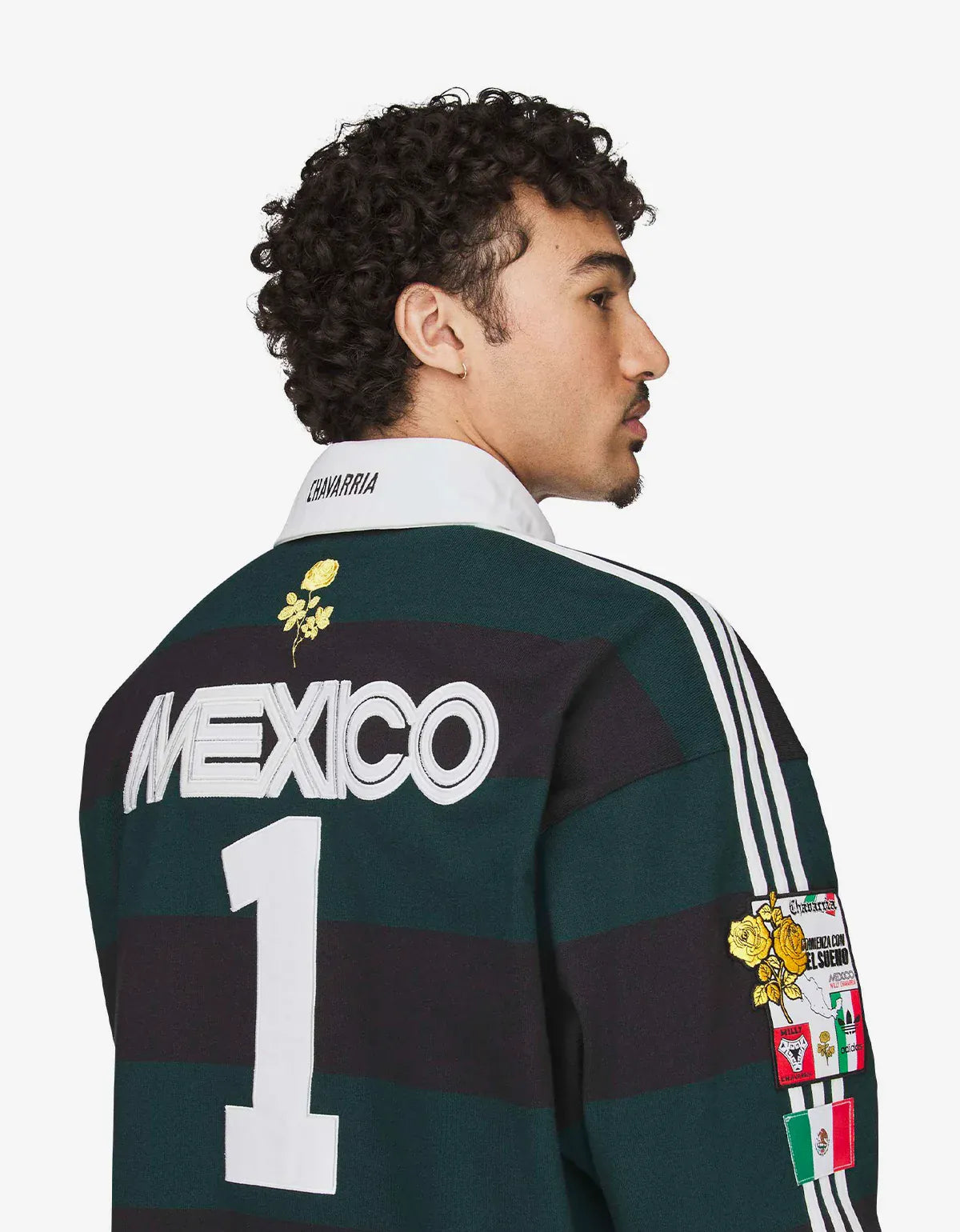 Willy Chavarria x Adidas Black LS Rugby Shirt KV1977
