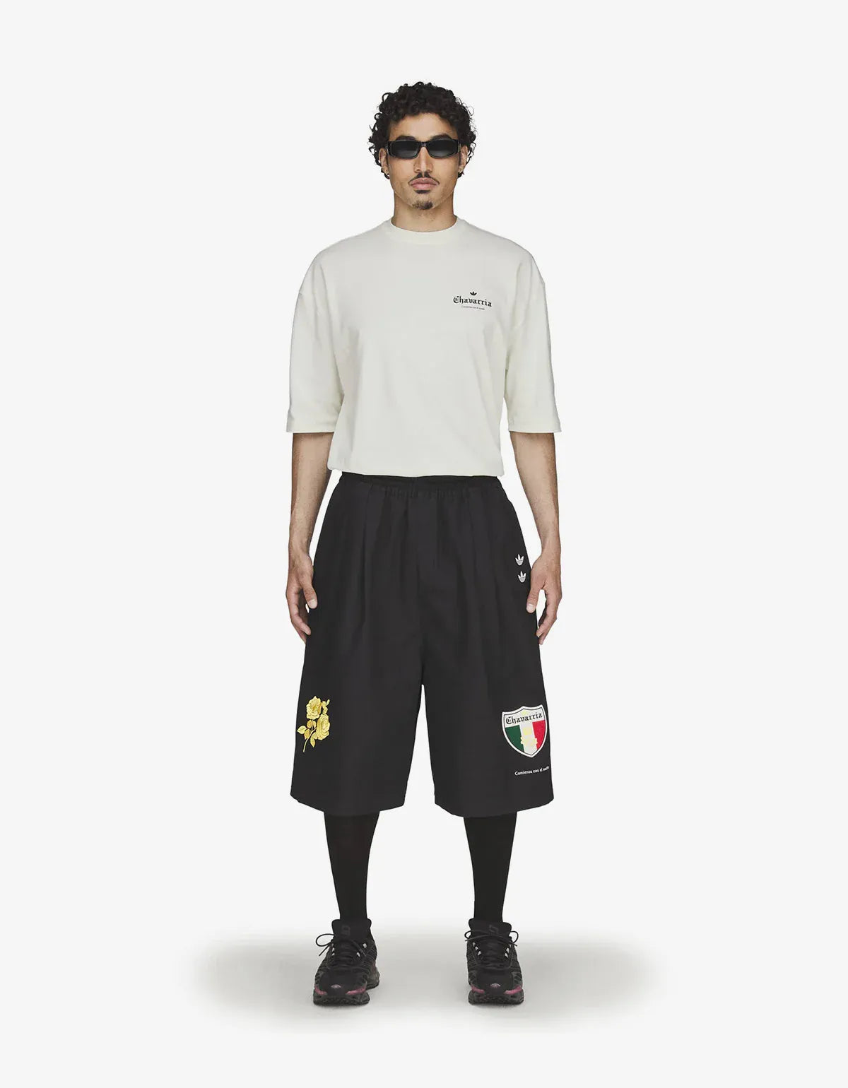 Willy Chavarria x Adidas Black Long Twill Short KV1975