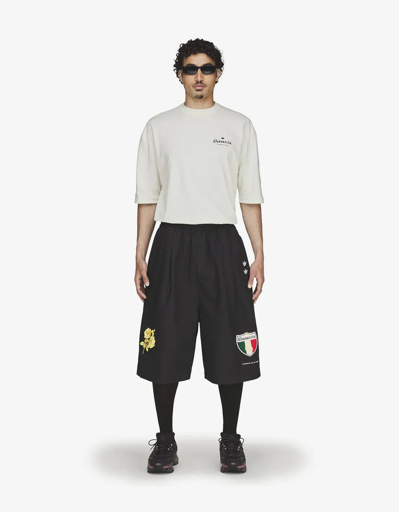 Willy Chavarria x Adidas Black Long Twill Short – mens designer