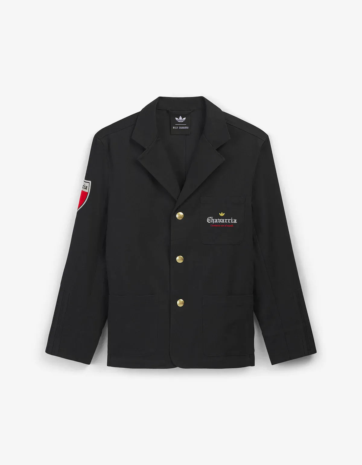 Willy Chavarria x Adidas Black Players Twill Blazer Jacket KV1966