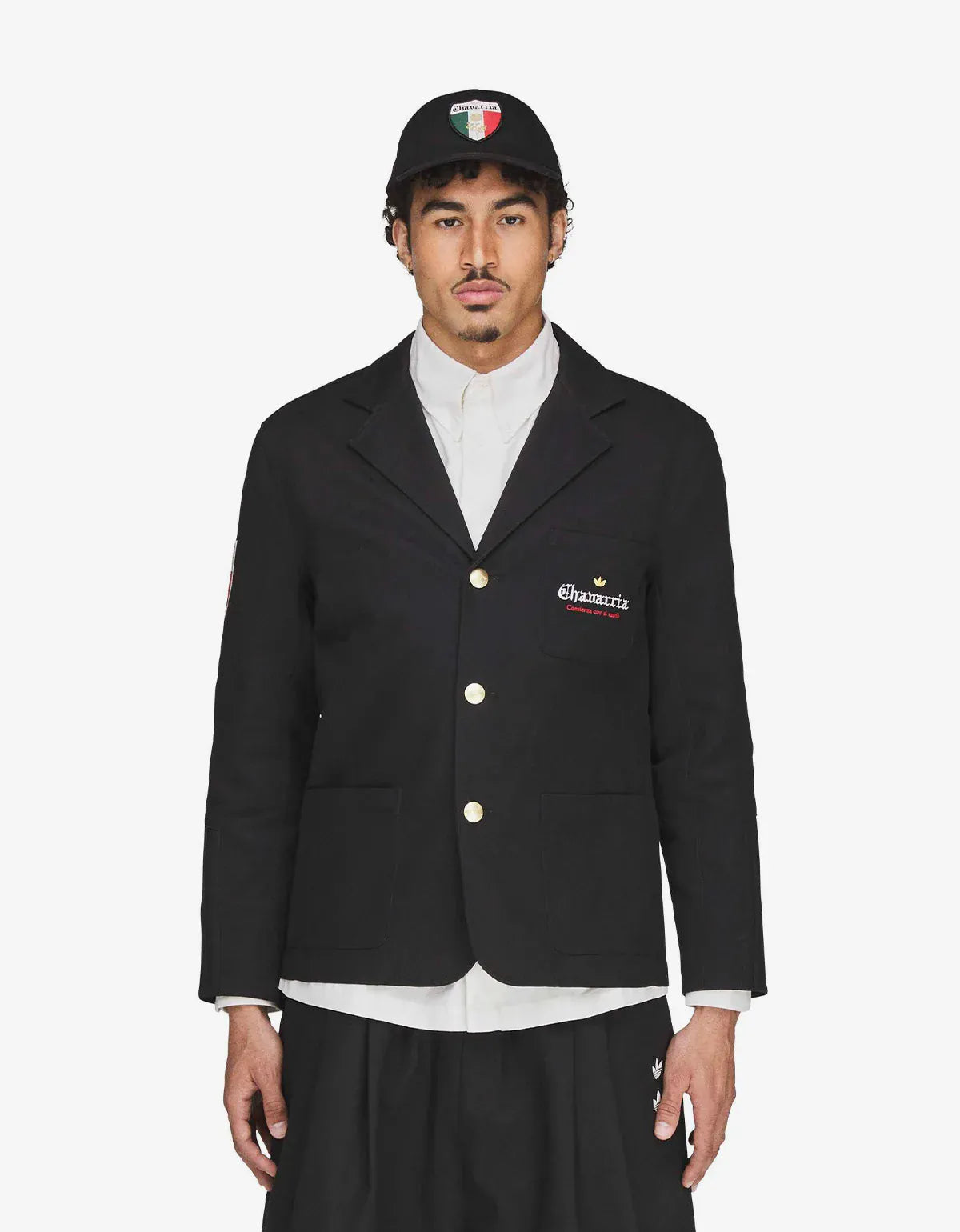 Willy Chavarria x Adidas Black Players Twill Blazer Jacket KV1966