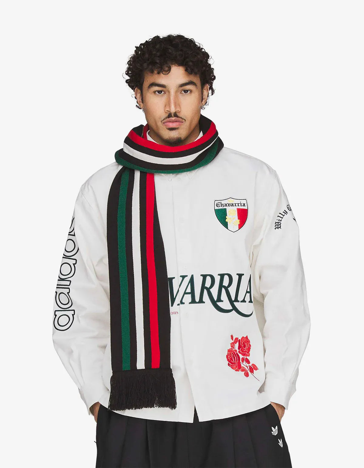 Willy Chavarria x Adidas Black Soccer Scarf KU1345
