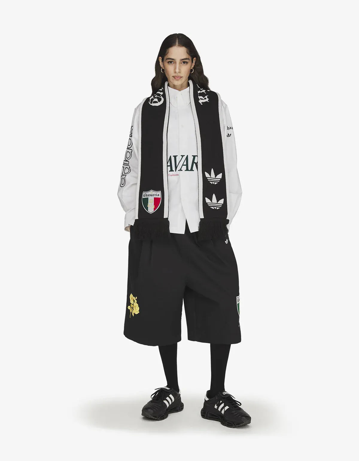 Willy Chavarria x Adidas Black Soccer Scarf KU1345
