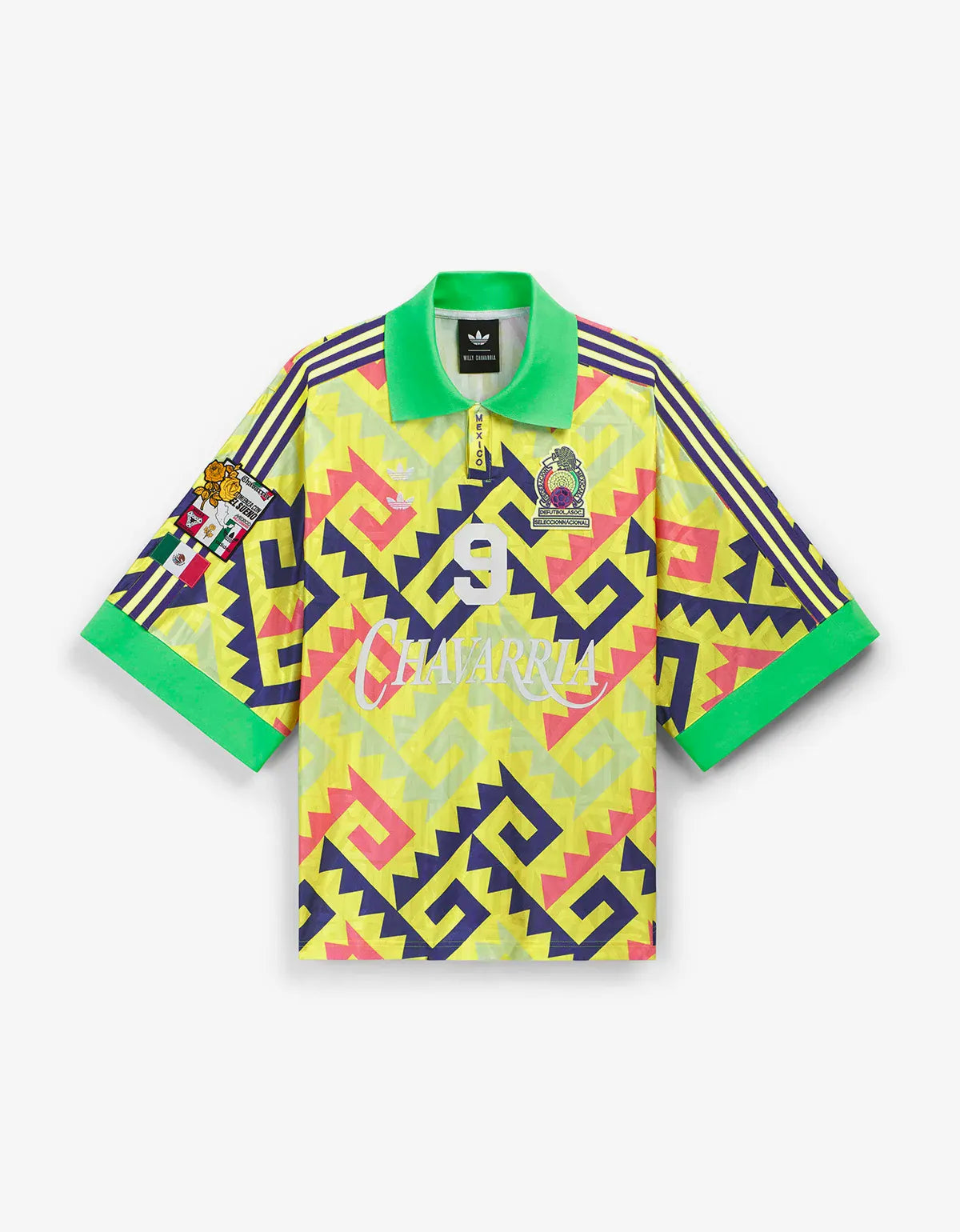 Willy Chavarria x Adidas Originals Yellow AOP Goalkeeper Jersey KU7799