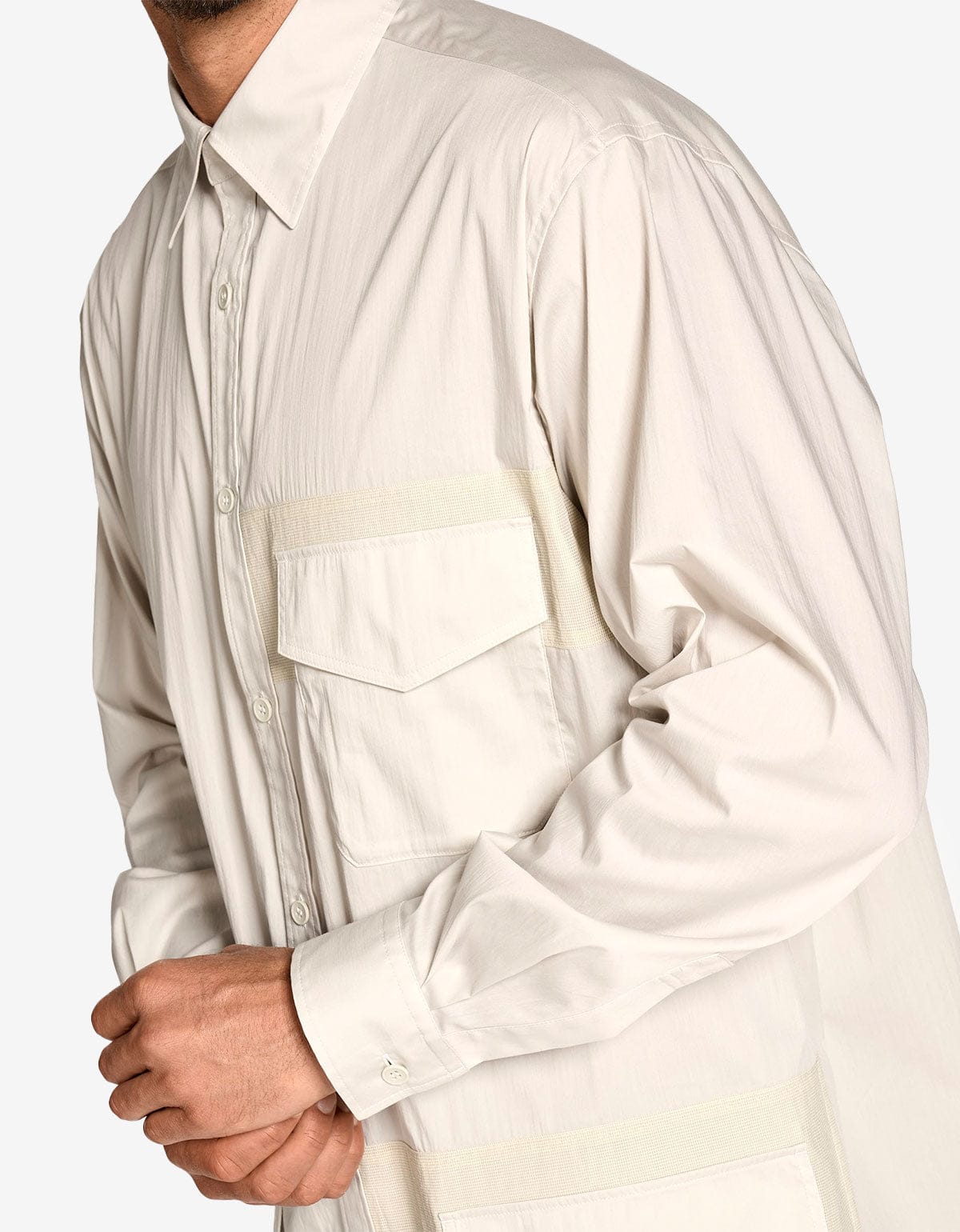 Y-3 Chalk Pearl White Utility Shirt KQ9754