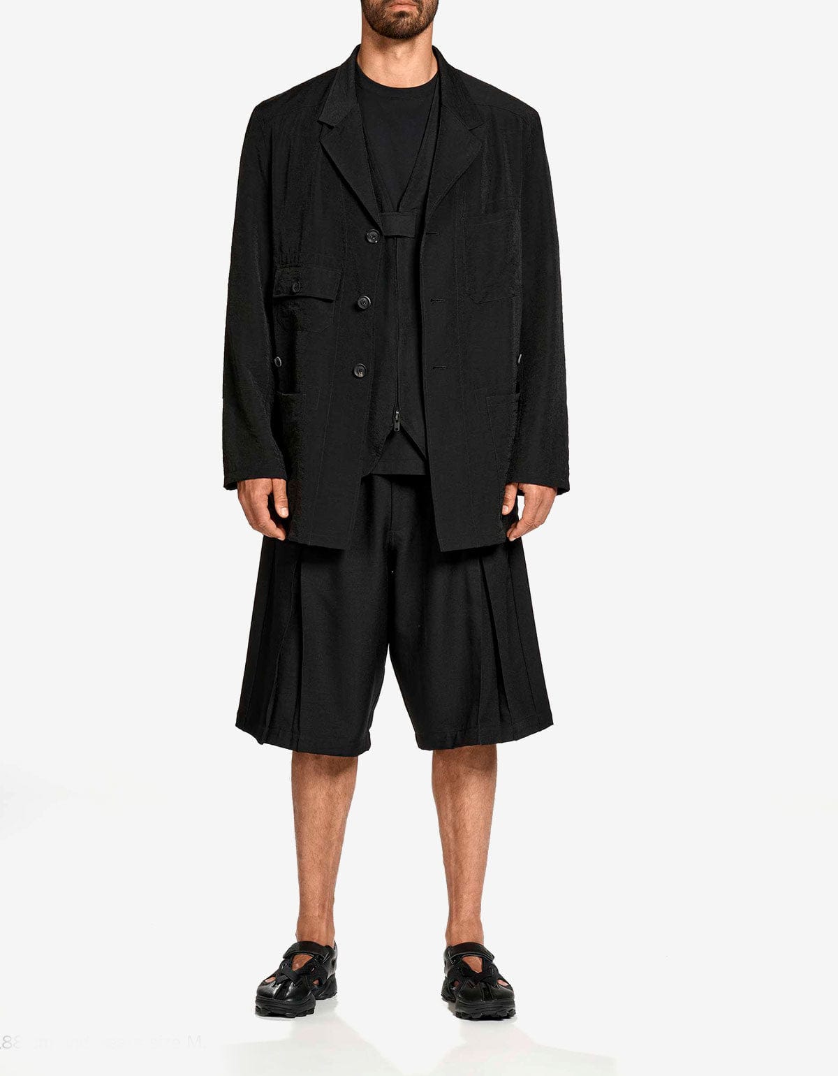 Y-3 Crinkle Viscose Chore Coat KQ9701 