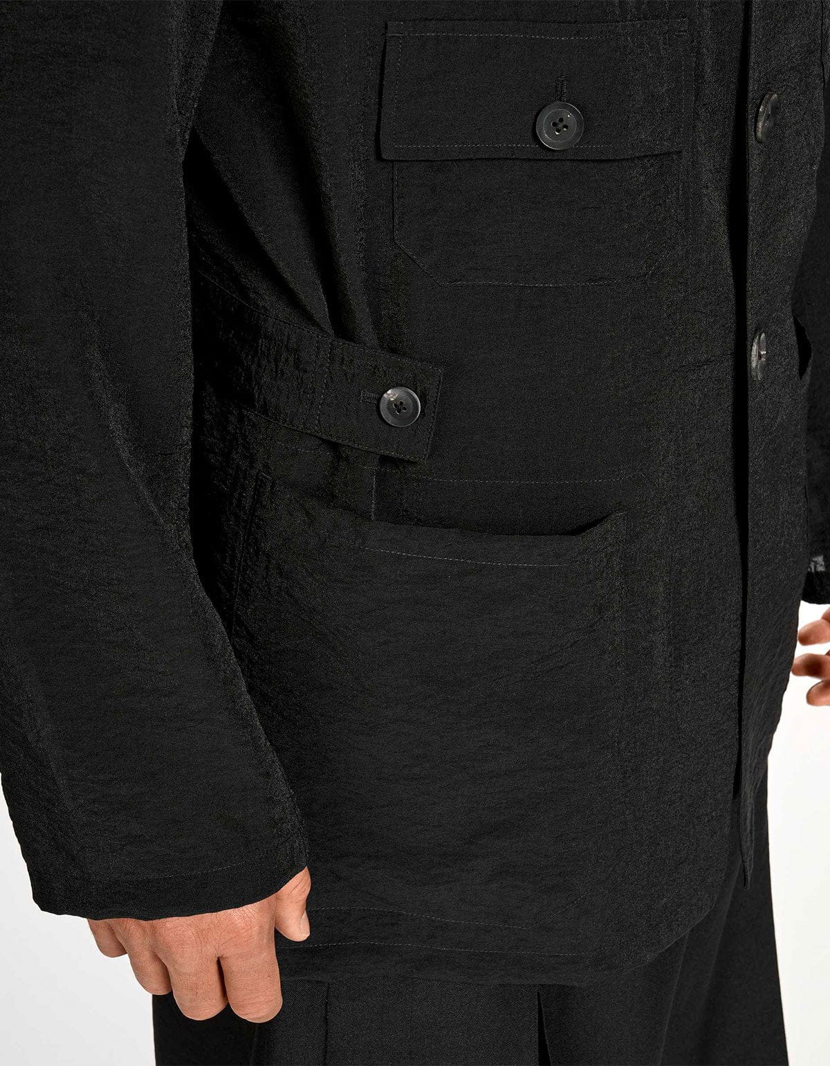 Y-3 Crinkle Viscose Chore Coat KQ9701 