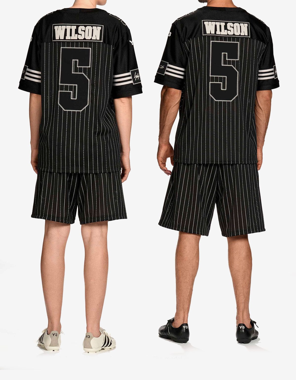 Y-3 Black Elite 5 Garrett Wilson American Football T-Shirt KS7642