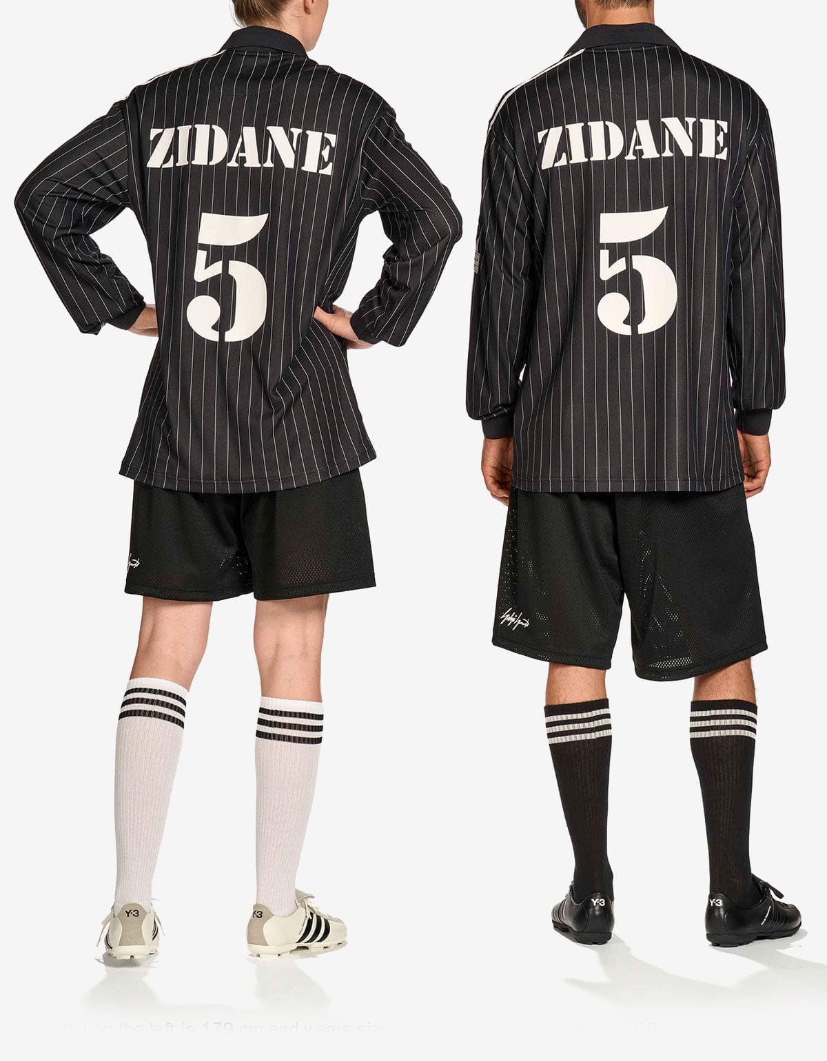 Y-3 Black Elite 5 ZZ Long Sleeve Football T-Shirt – mens designer