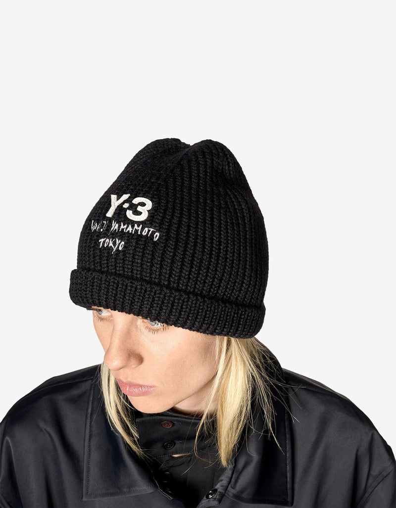 Y-3 Chunky Knit Beanie Hat – Zoo Fashions - Main Image