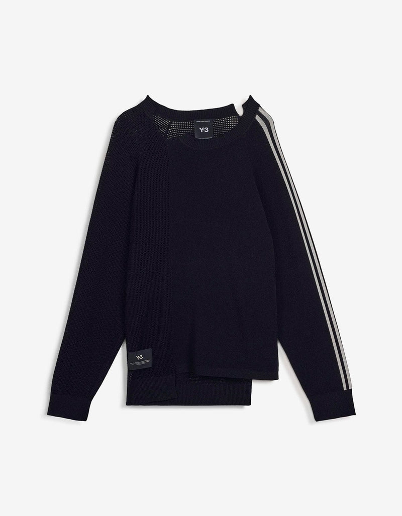 Y-3 Black Logo Knit Sweater KR2395