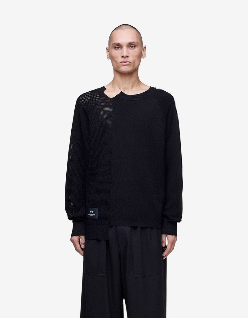 Y-3 Black Logo Knit Sweater KR2395