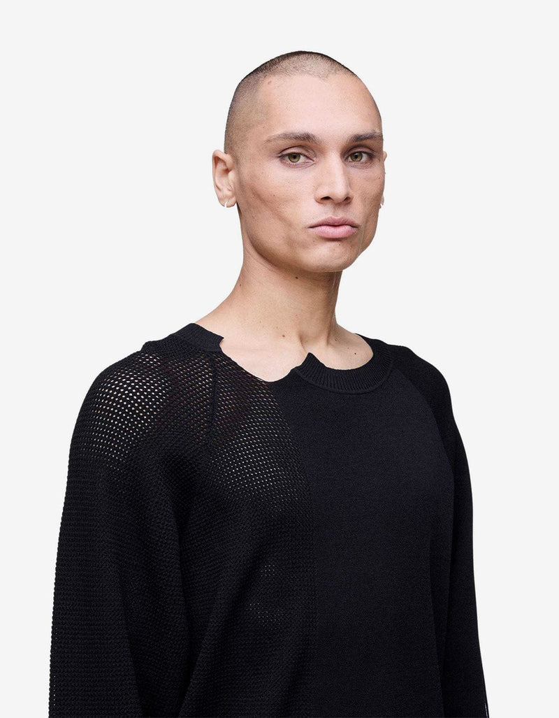 Y-3 Black Logo Knit Sweater KR2395