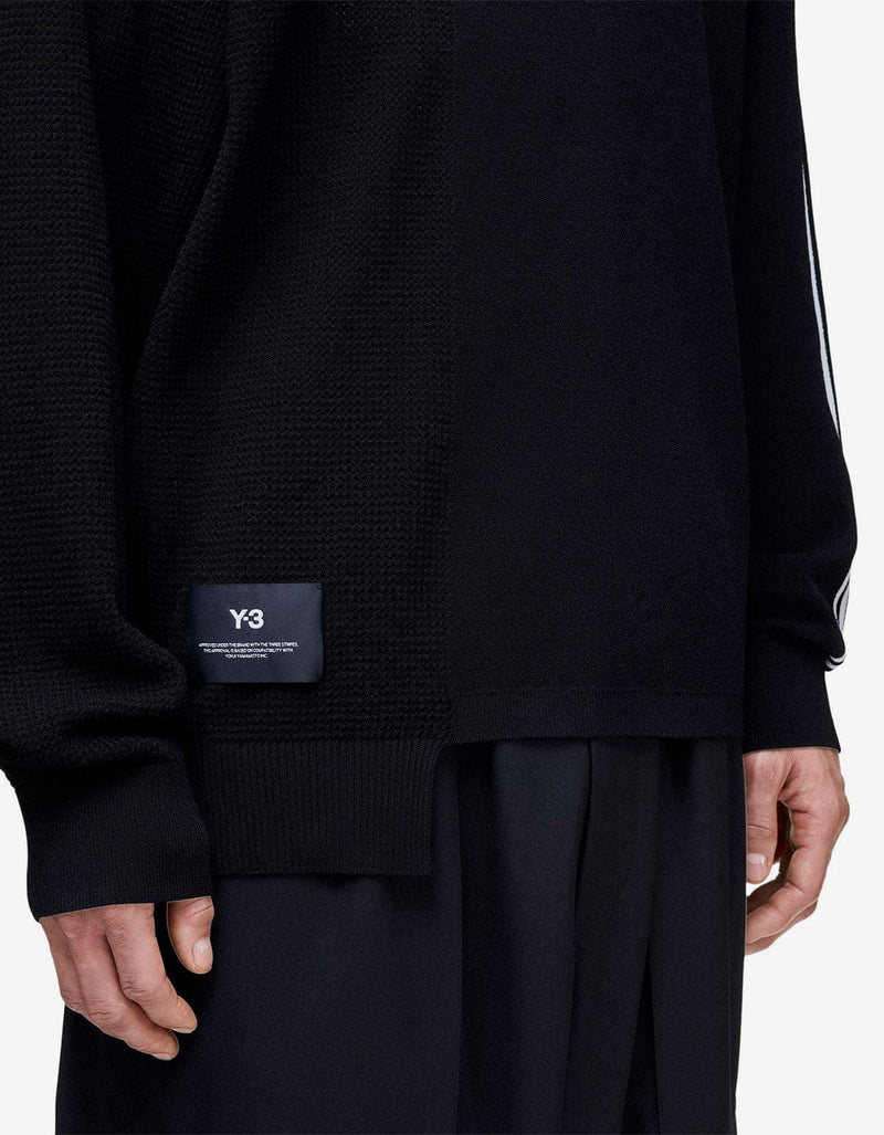 Y-3 Black Logo Knit Sweater KR2395