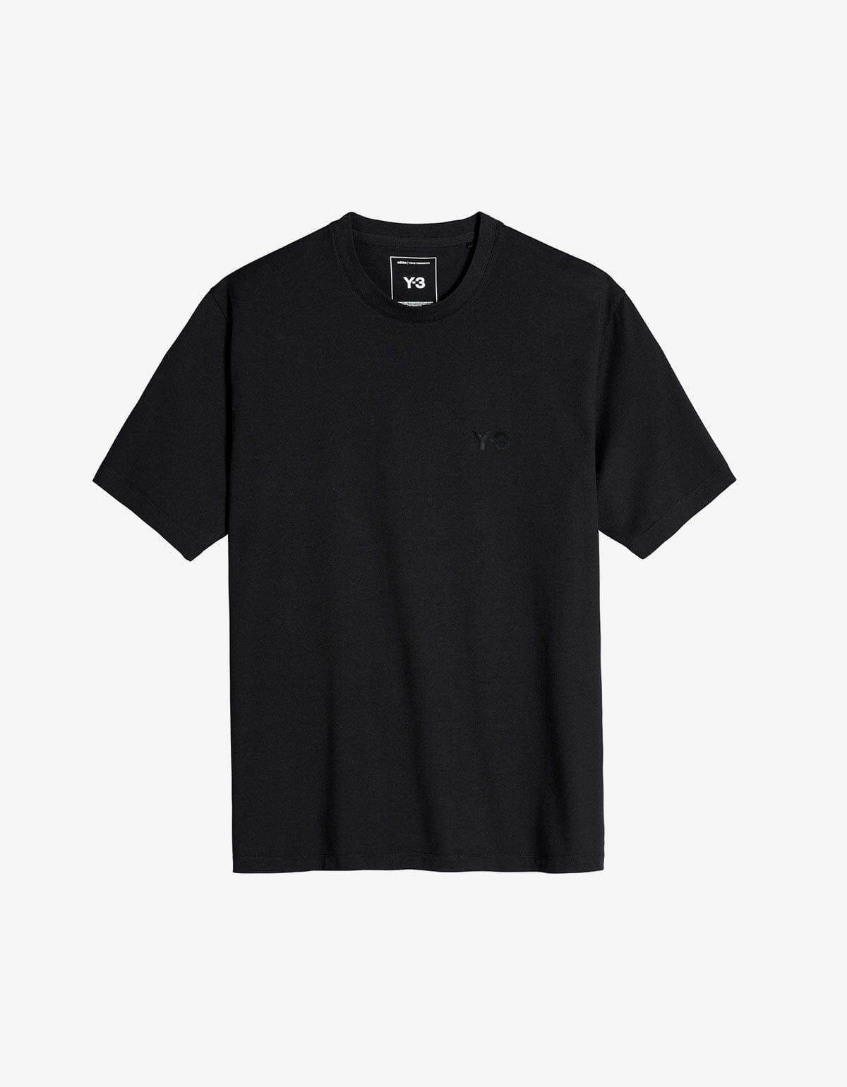 Y-3 Black Logo Regular T-Shirt – mens designer fashion London