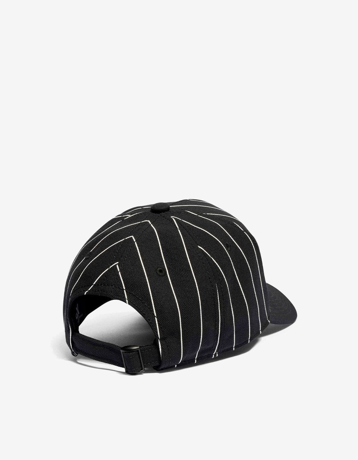 Y-3 Black Pinstripe Cap – mens designer fashion London – Zoo Fashions