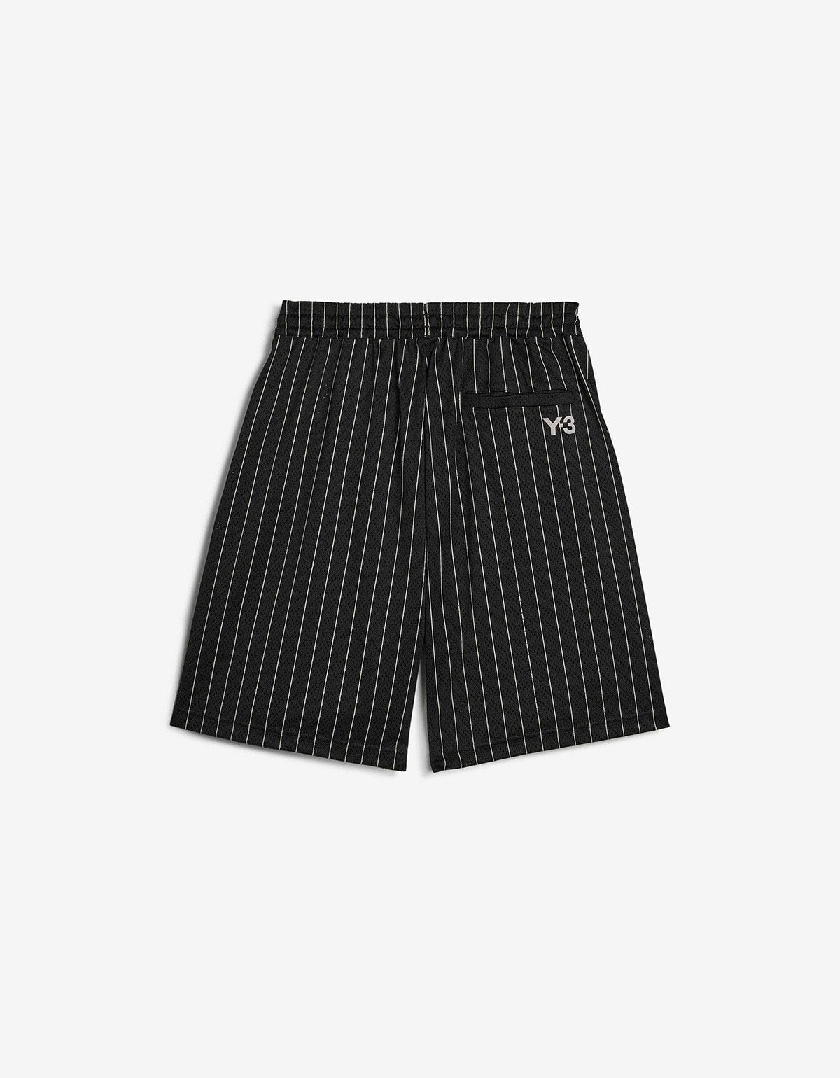 Y-3 Black Mesh Pinstripe Shorts – Zoo Fashions