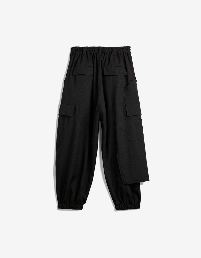 Y-3 Black Sport Uniform Cuffed Cargo Trousers JX7293