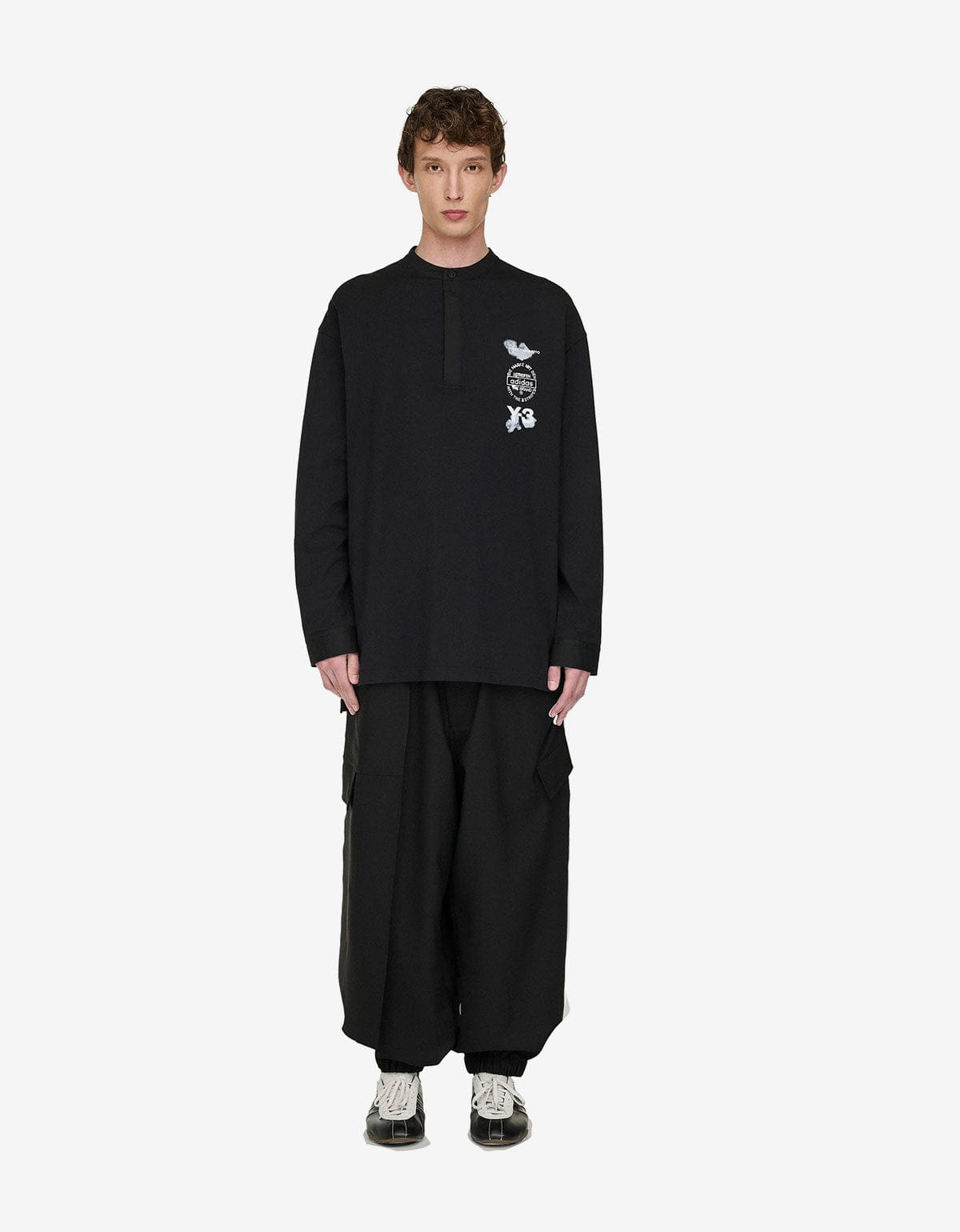 Y-3 Black Sport Uniform Cuffed Cargo Trousers JX7293