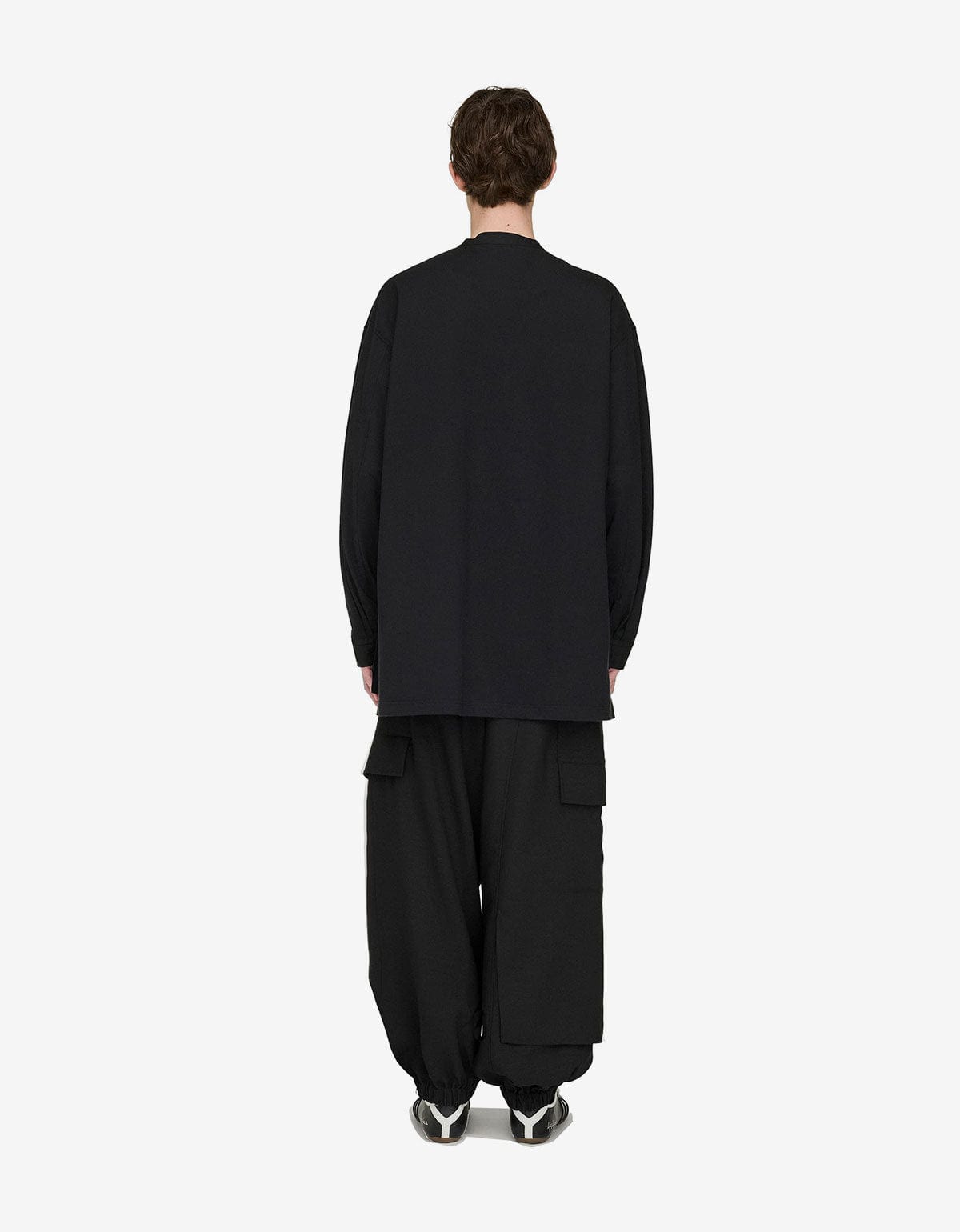 Y-3 Black Sport Uniform Cuffed Cargo Trousers JX7293