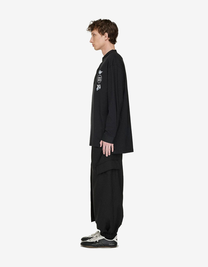 Y-3 Black Sport Uniform Cuffed Cargo Trousers JX7293
